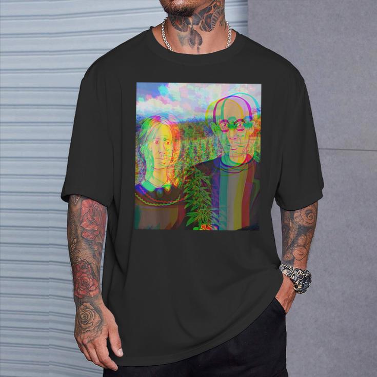 Pot Farmer 大麻 マリファナ トリッピーデザイン 420 ギフト Tシャツ 彼への贈り物