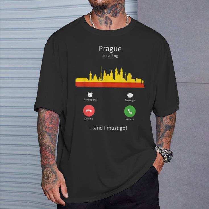 Prag Ruft Und Ich Muss Gehen Lustiges Prag T-Shirt Geschenke für Ihn