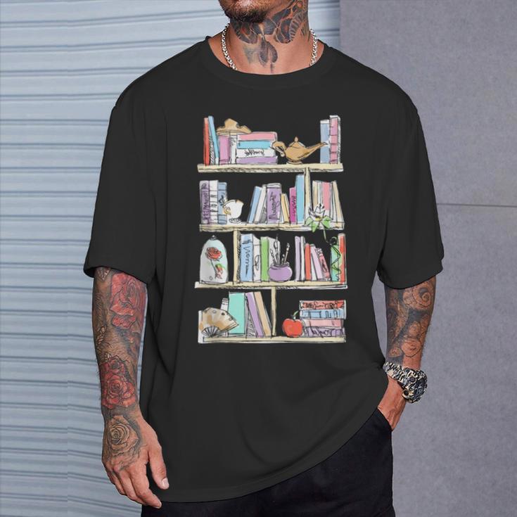 Princess Book Teacher Librarian Book Worm Reading T-Shirt Gifts for Him