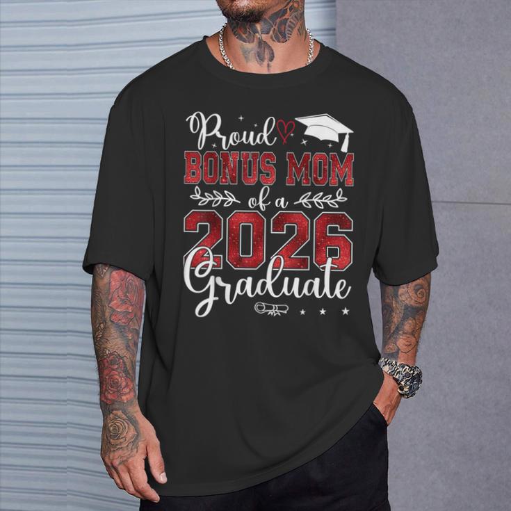 Proud Bonus Mom Of A Class Of 2026 Graduate Senior T-Shirt Gifts for Him
