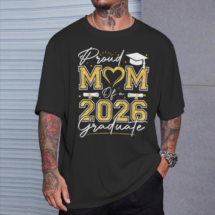 Proud Mom Of A 2026 Graduate Senior 2026 Gold Vibes T-Shirt Gifts for Him