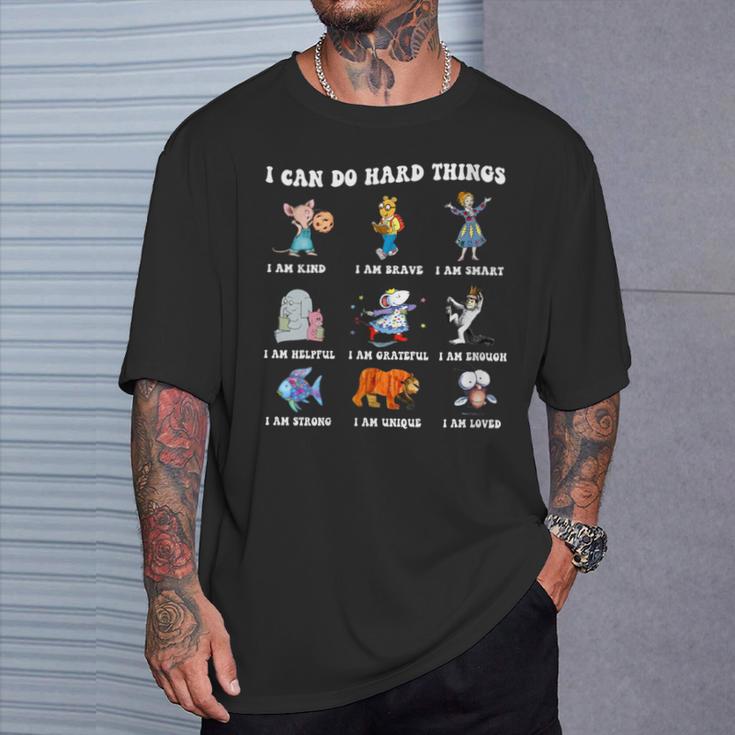 Read Book Characters I Can Do Hard Things Back To School T-Shirt Gifts for Him Read Book Characters I Can Do Hard Things Back To School T-Shirt Gifts for Him
