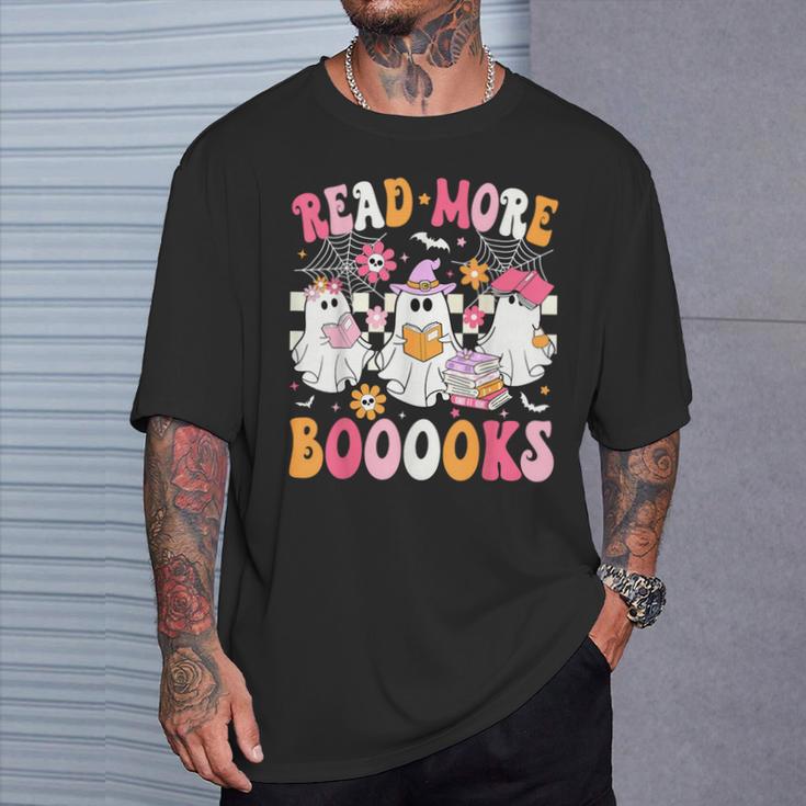 Read More Books Ghosts Reading Book Teacher Halloween T-Shirt Gifts for Him Read More Books Ghosts Reading Book Teacher Halloween T-Shirt Gifts for Him
