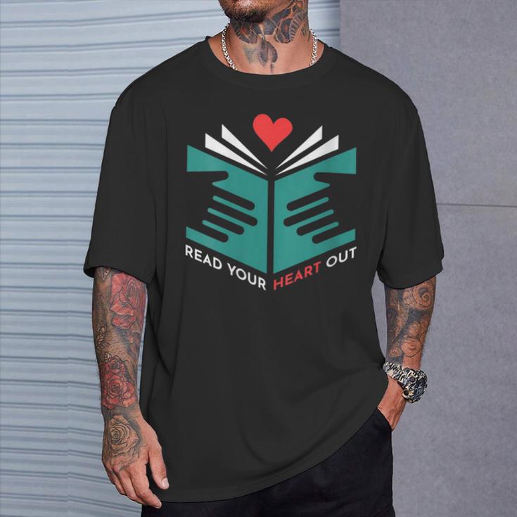 Read Your Heart Out Book Lover Reading T-Shirt Gifts for Him