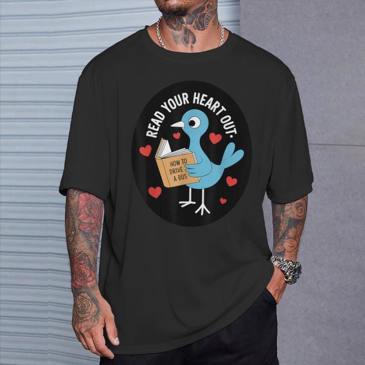 Read Your Heart Out How To Drive A Bus Book Lover Reading T-Shirt Gifts for Him