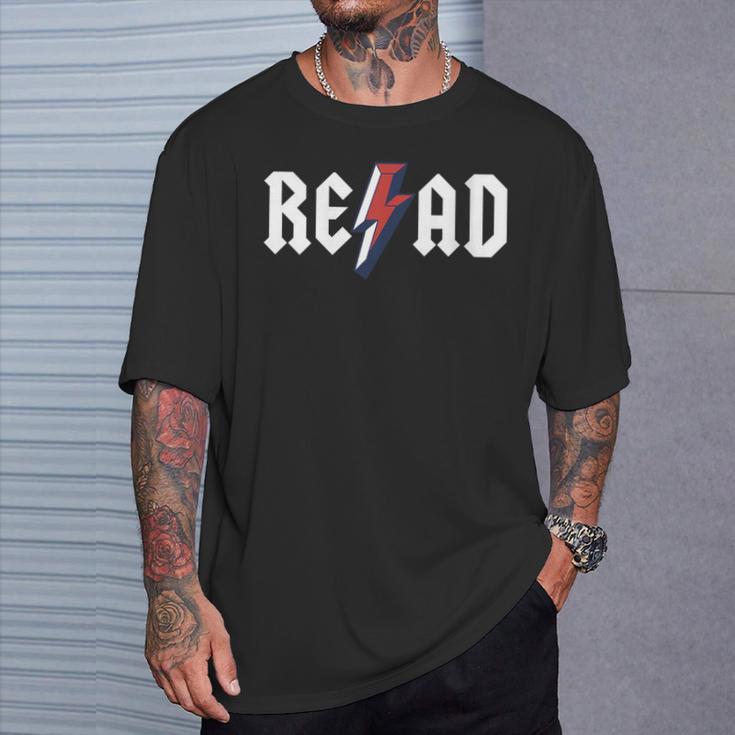 Read Rock N Roll Reading Rock Star Books Lover T-Shirt Gifts for Him