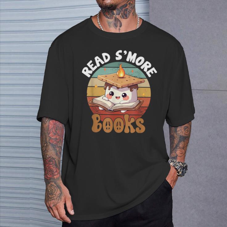Read S'More Book Marshmallow Book Reading Lover T-Shirt Gifts for Him