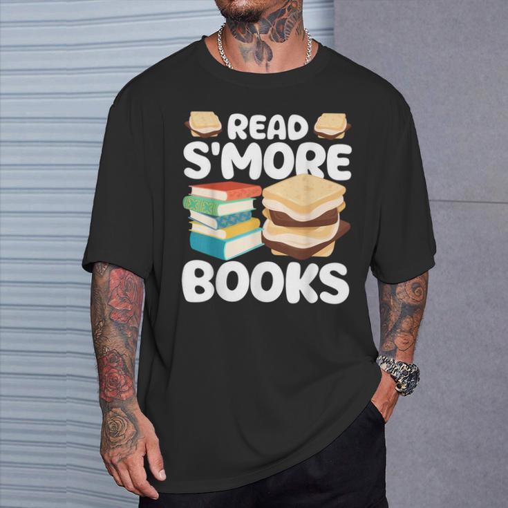 Read S'More Books Camping Reading Bookworm Book Lover T-Shirt Gifts for Him Read S'More Books Camping Reading Bookworm Book Lover T-Shirt Gifts for Him