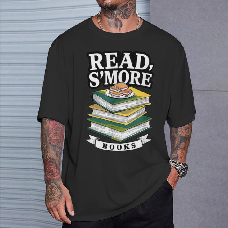 Read S'More Books Marshmallow Reading Smores T-Shirt Gifts for Him Read S'More Books Marshmallow Reading Smores T-Shirt Gifts for Him