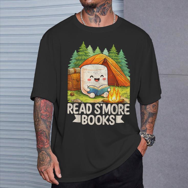 Read S'More Books Pun Camping Nature Lover T-Shirt Gifts for Him