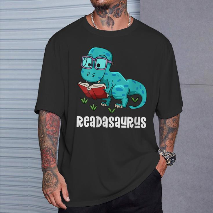 Readasaurus Reading Dinosaur Bookworm Book Reader Meme T-Shirt Gifts for Him Readasaurus Reading Dinosaur Bookworm Book Reader Meme T-Shirt Gifts for Him