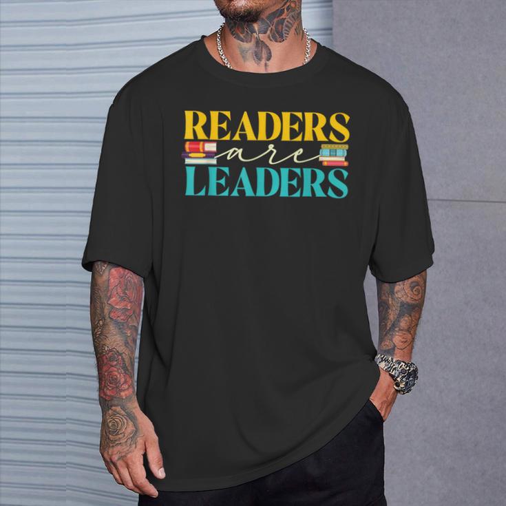 Readers Are Leaders Books Librarian Library Book Lover T-Shirt Gifts for Him Readers Are Leaders Books Librarian Library Book Lover T-Shirt Gifts for Him