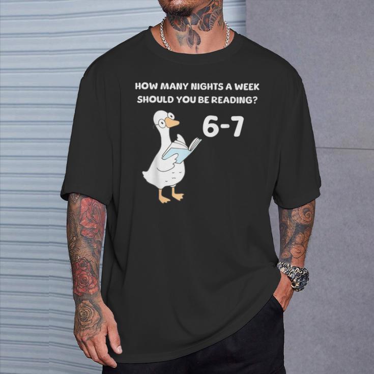 Reading 6-7 Silly Goose Read Books Bookish Bookworm T-Shirt Gifts for Him Reading 6-7 Silly Goose Read Books Bookish Bookworm T-Shirt Gifts for Him