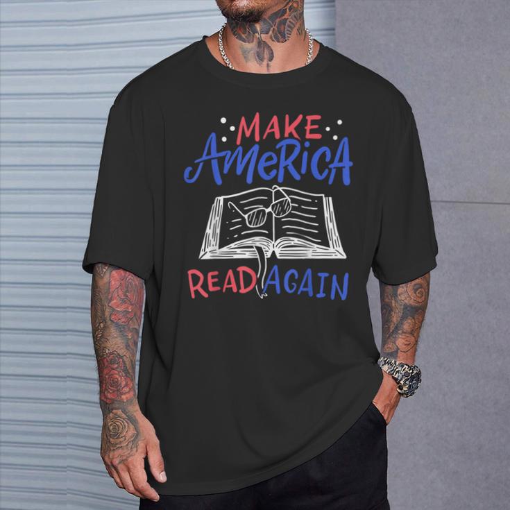 Reading Make America Read Again Book Lover T-Shirt Gifts for Him