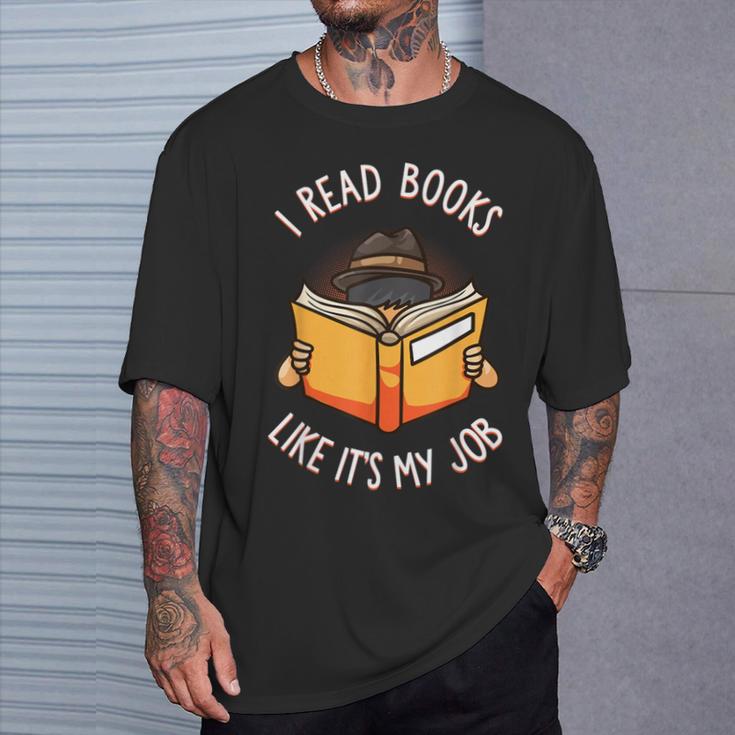 Reading Book Lover Librarian Bibliophile Teacher T-Shirt Gifts for Him