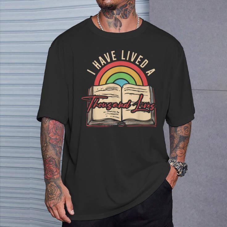 Reading Books Read Library Nerd Geek Literature Bookworm T-Shirt Gifts for Him