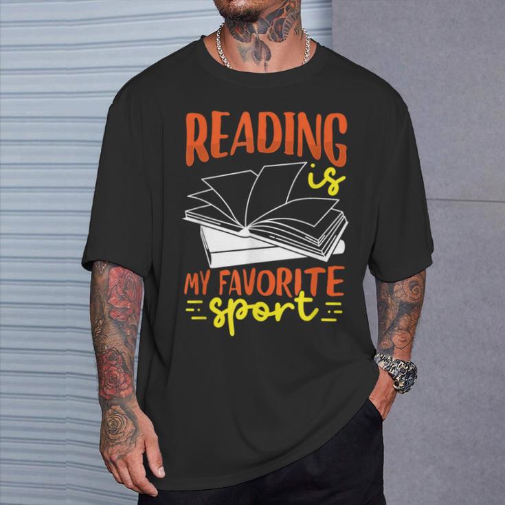 Reading Is My Favorite Sport Bookworm Book Reading T-Shirt Gifts for Him Reading Is My Favorite Sport Bookworm Book Reading T-Shirt Gifts for Him