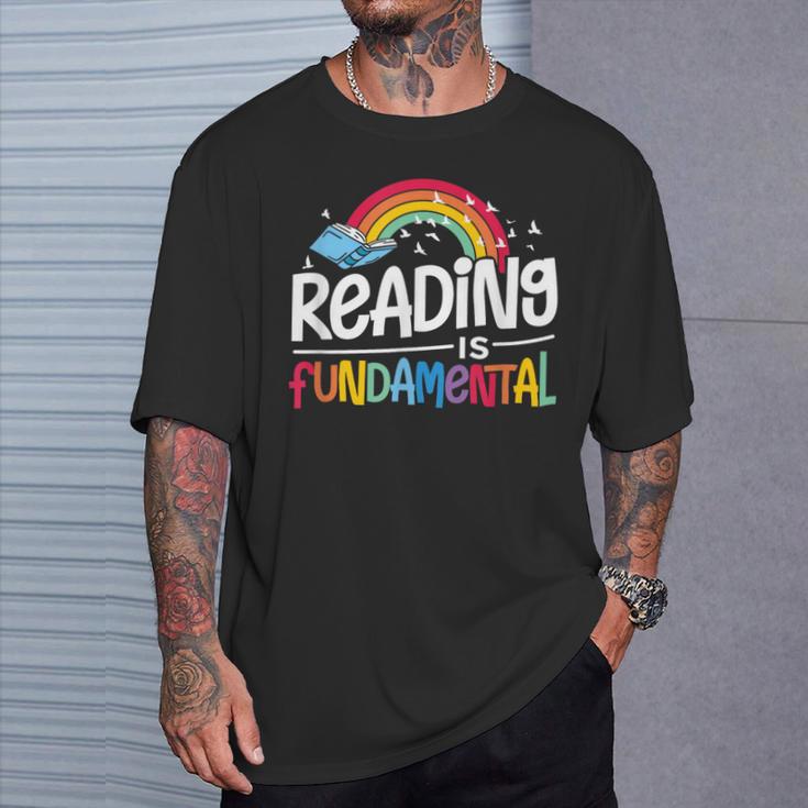 Reading Is Fundamental Poetry Bookworm And Book Reader T-Shirt Gifts for Him