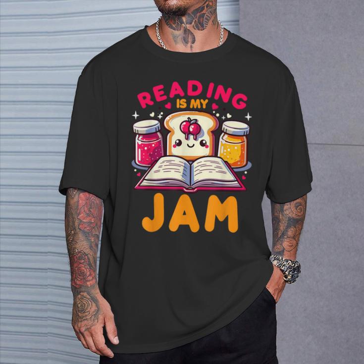 Reading Is My Jam Book Lover Kids Teacher T-Shirt Gifts for Him