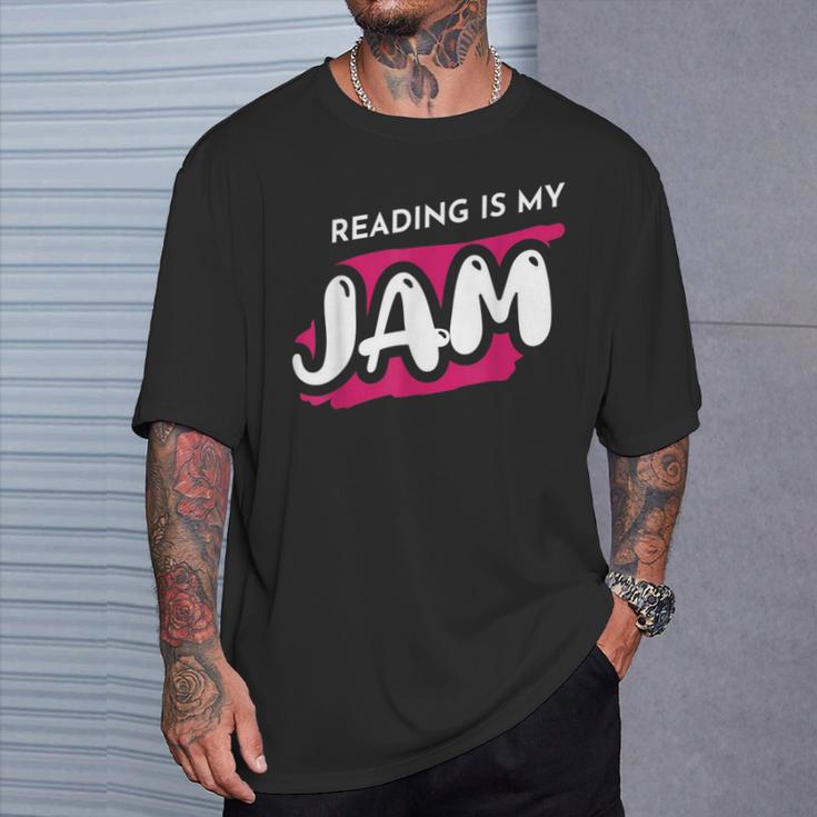 Reading Is My Jam Book Lover And Reading Teacher Men Women Kids T-Shirt Gifts for Him