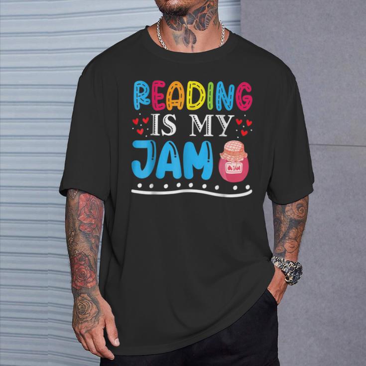 Reading Is My Jam I Love To Read Books Boy Girl T-Shirt Gifts for Him
