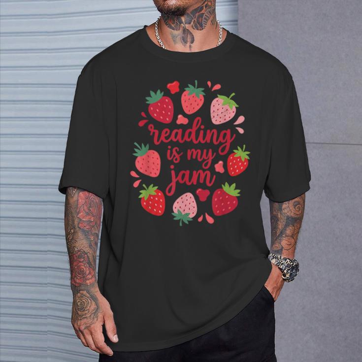 Reading Is My Jam I Love To Read Books Lover Girl T-Shirt Gifts for Him