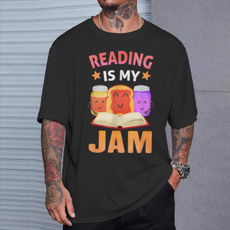 Reading Is My Jam I Love To Read Books T-Shirt Gifts for Him