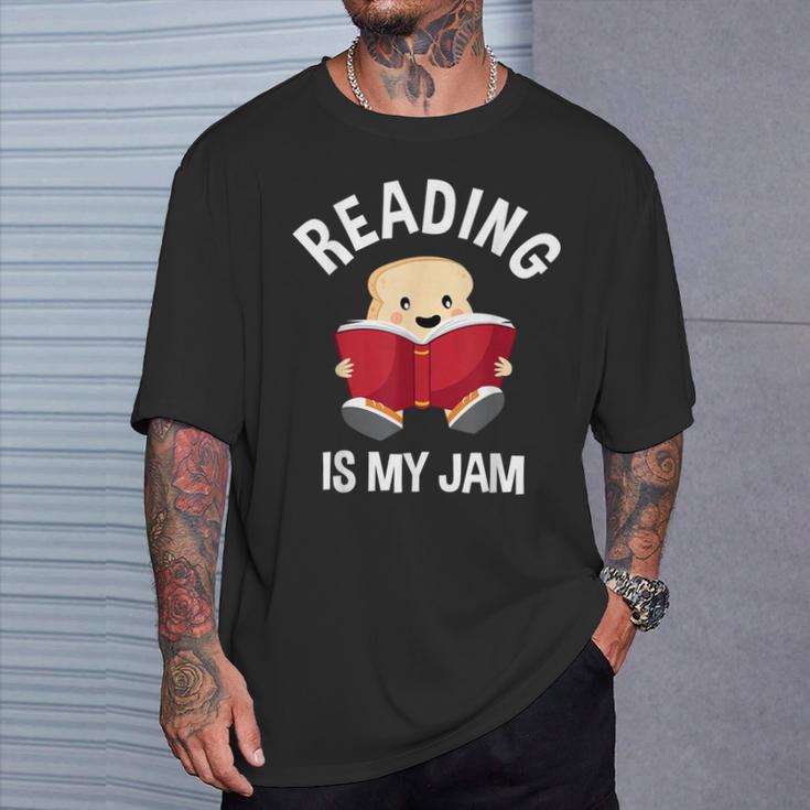 Reading Is My Jam Pun Book Lover & Reading T-Shirt Gifts for Him Reading Is My Jam Pun Book Lover & Reading T-Shirt Gifts for Him