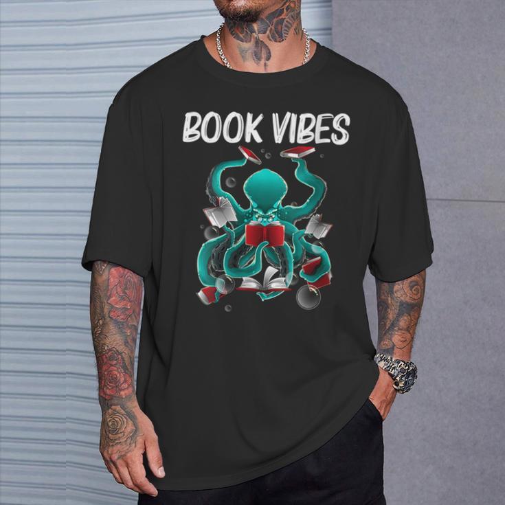 Reading For Men Women Octopus Books Geek Read Learning T-Shirt Gifts for Him Reading For Men Women Octopus Books Geek Read Learning T-Shirt Gifts for Him
