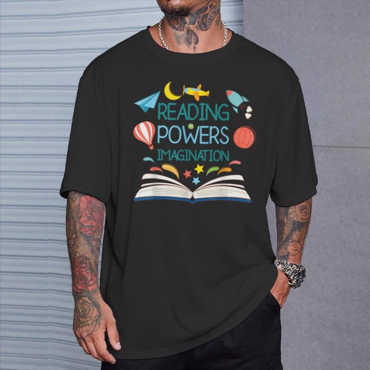 Reading Powers Imagination Books Bibliophile Teacher Men Women Kids T-Shirt Gifts for Him Reading Powers Imagination Books Bibliophile Teacher Men Women Kids T-Shirt Gifts for Him