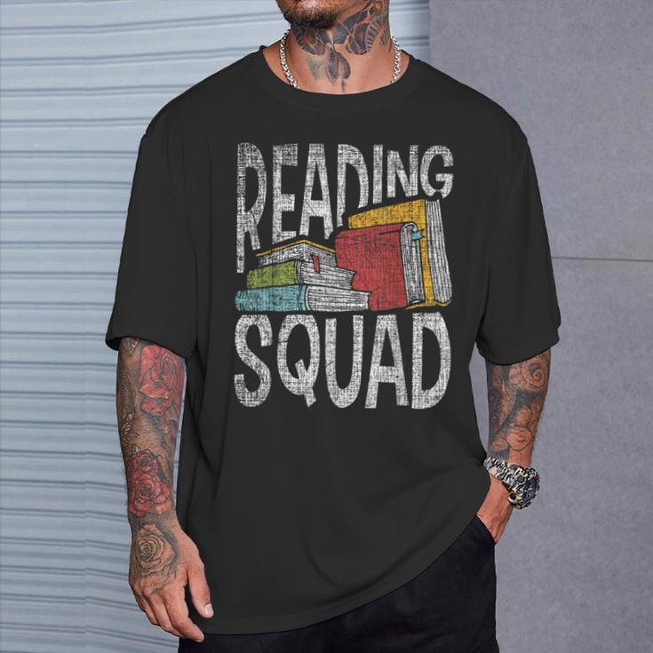 Reading Squad Book Lover Reading Teacher Bookworm For Men Women Girls Kids T-Shirt Gifts for Him