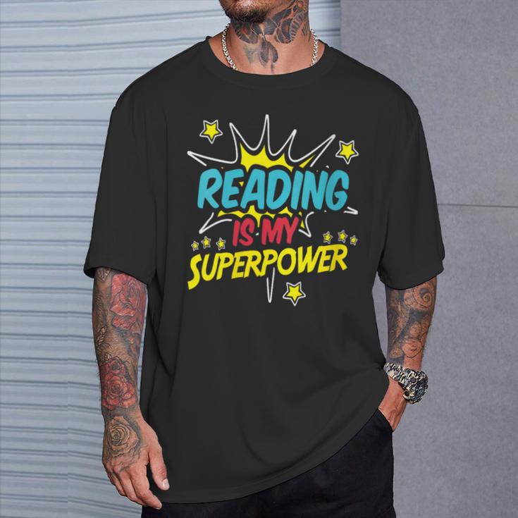 Reading Is My Superpower Book Nerds & Geeks T-Shirt Gifts for Him