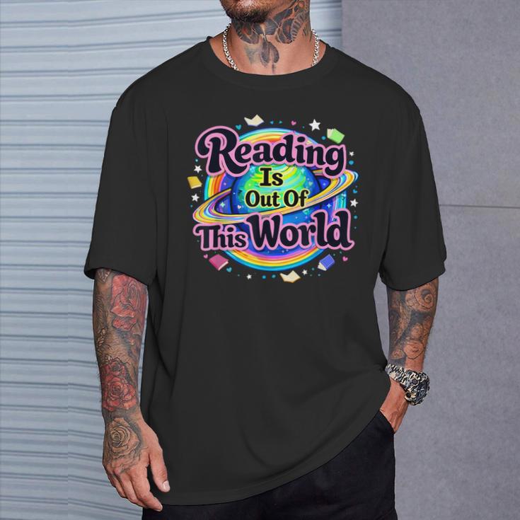 Reading Is Out Of This World Space Books Lover Kid Boy T-Shirt Gifts for Him