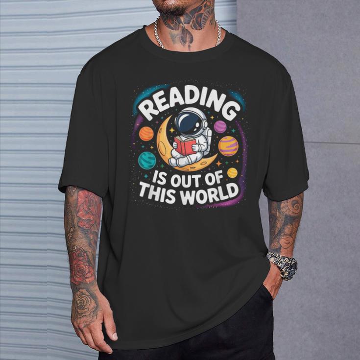 Reading Is Out Of This World Space Books Lover T-Shirt Gifts for Him Reading Is Out Of This World Space Books Lover T-Shirt Gifts for Him