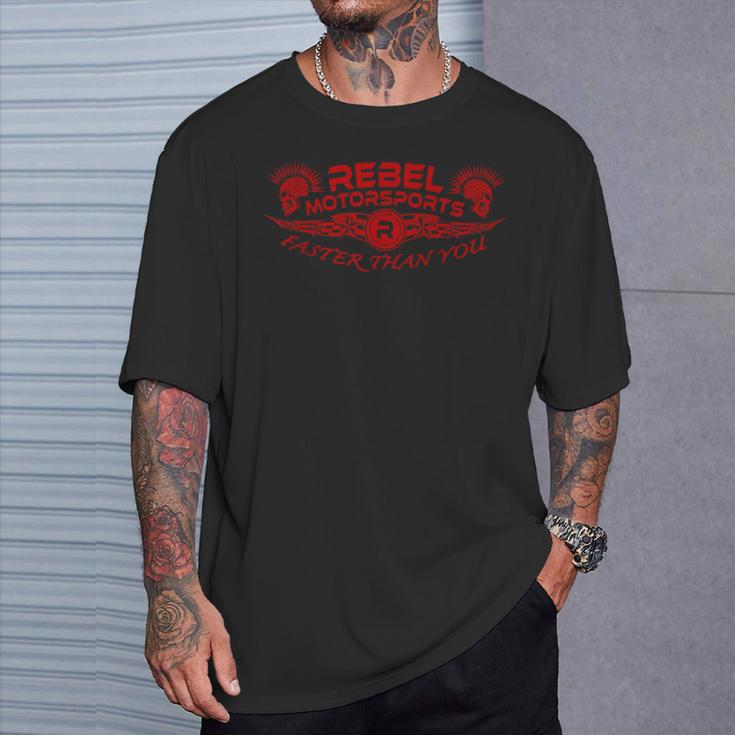 Rebel Motorsportsのスターがあなたより速く打たれた。 Tシャツ 彼への贈り物