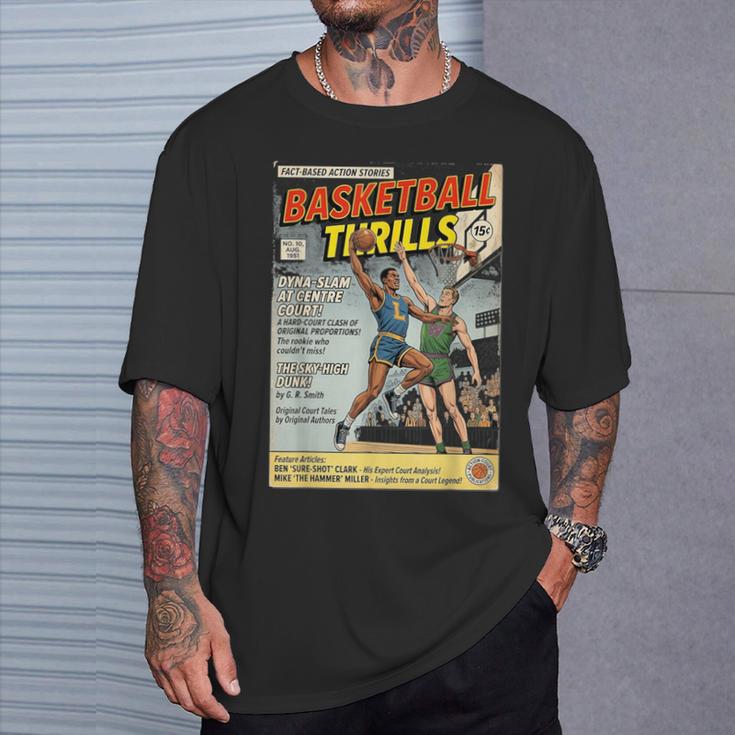 Retro Basketball Player Comic Book Style Dunker Graphic T-Shirt Gifts for Him Retro Basketball Player Comic Book Style Dunker Graphic T-Shirt Gifts for Him
