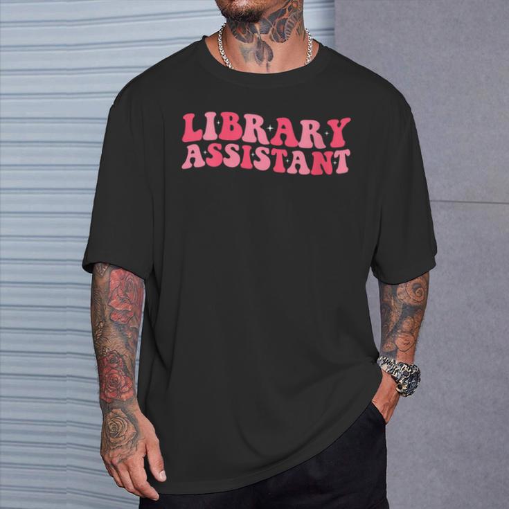 Retro Groovy Library Assistant Librarian Reader Books T-Shirt Gifts for Him Retro Groovy Library Assistant Librarian Reader Books T-Shirt Gifts for Him