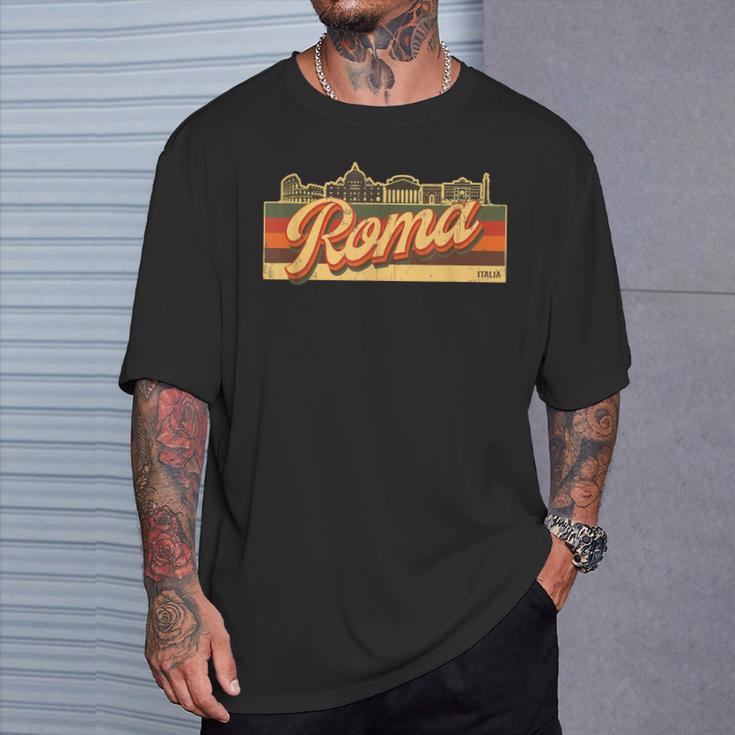 Romakyline & Italia Retrotripes Recuerdo De Roma Italia Camiseta unisex Regalos para él