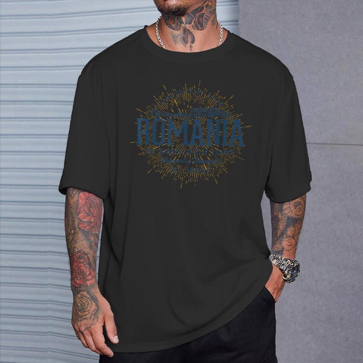 Romania レトロなスタイルのヴィンテージルーマニア Tシャツ 彼への贈り物