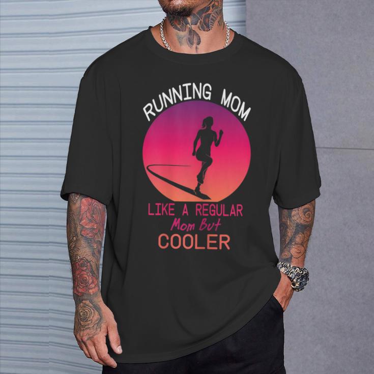 Running Mom Marathon Runner Para El Día De La Madre Camiseta unisex Regalos para él