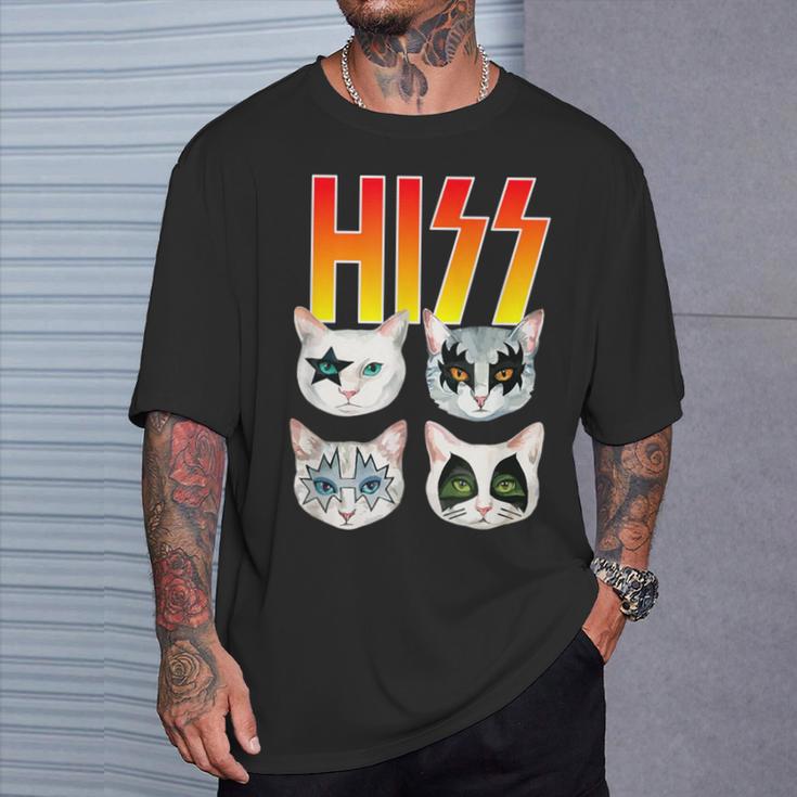 Hiss Cat シャツ 猫好き おもしろ猫シャツ Tシャツ 彼への贈り物