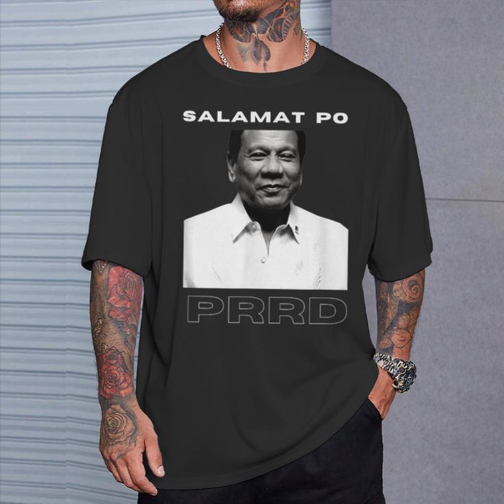Salamat Po Prrd ありがとう社長ドゥテルテ・ピノイピネー Tシャツ 彼への贈り物