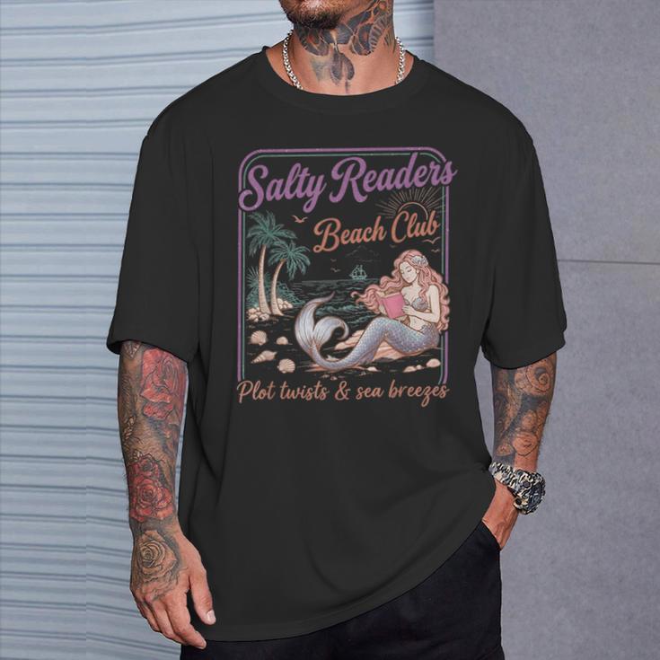 Salty Readers Beach Club Books Plot Twists & Sea Breezes T-Shirt Gifts for Him Salty Readers Beach Club Books Plot Twists & Sea Breezes T-Shirt Gifts for Him