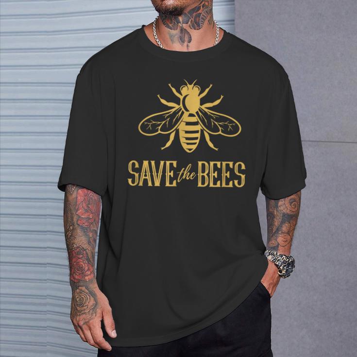 Save The Bees 花、じんましん、アースデイ、環境、平和 Tシャツ 彼への贈り物