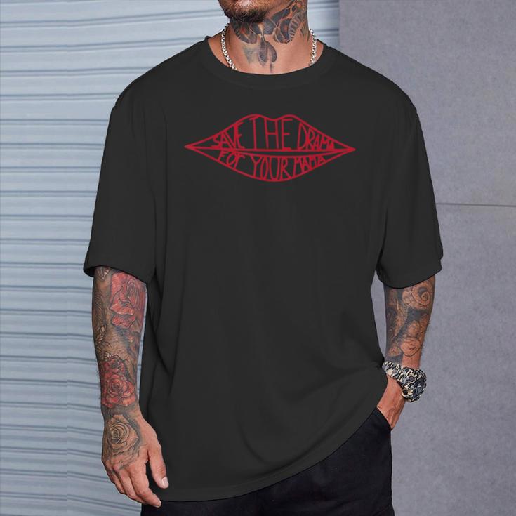 Save The Drama For Your Mama レトロ 90年代 メンズ&レディース Tシャツ 彼への贈り物