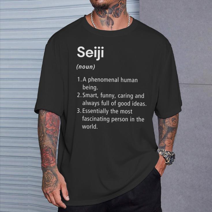 Seiji 名前の定義 面白い辞書 長袖tシャツ Tシャツ 彼への贈り物