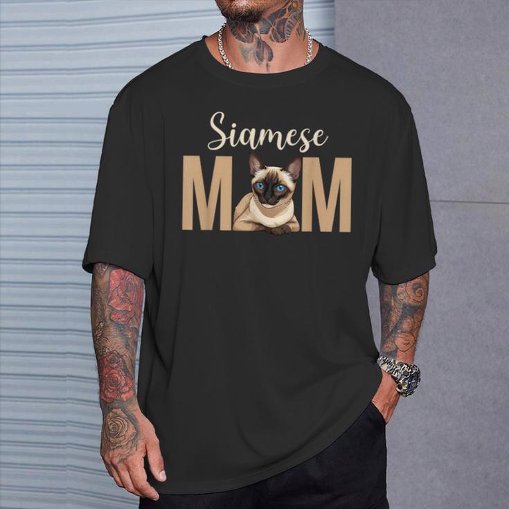 Siamese Cat Mom Siamese Owner Siamese Cat Lover T-Shirt Gifts for Him