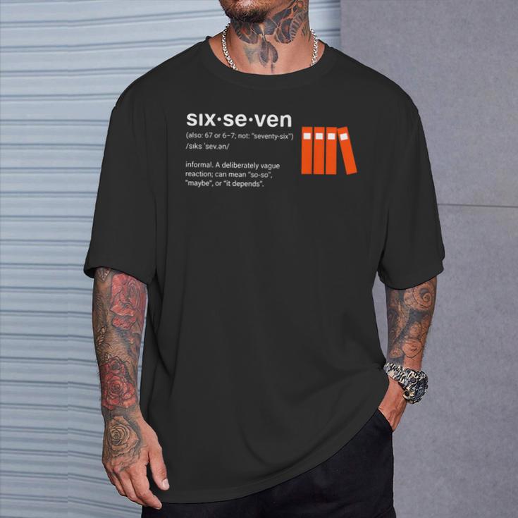 Six Seven Meme Reading Book Lover 6-7 67 Definition T-Shirt Gifts for Him