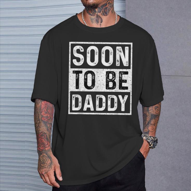 Soon To Be Daddy すぐにお父さんの発表-すぐにパパになります Tシャツ 彼への贈り物
