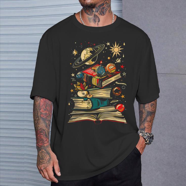 Space Books Planets Astronomy Physics Science Chemistry T-Shirt Gifts for Him Space Books Planets Astronomy Physics Science Chemistry T-Shirt Gifts for Him
